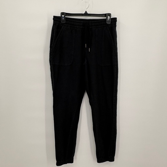 Athleta Pants - Athleta Farallon Jogger Pants Black Organic Cotton Utility Tapered Womens Size 4